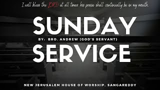 Sunday Service by Bro Andrew  Gods Servant II Sangareddy  04022024 [upl. by Ahl]