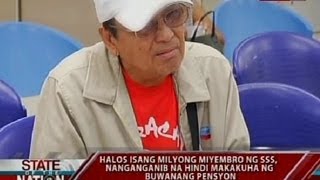 SONA Halos isang milyong miyembro ng SSS nanganganib na hindi makuha ang buwanang pensyon [upl. by Soraya789]