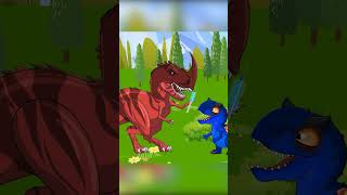 TEAM SPIDER MAN DINOSAURS VS RADIATION T REX Car Lost Dinosaurs Jurassic Worldshorts [upl. by Nohsyt]