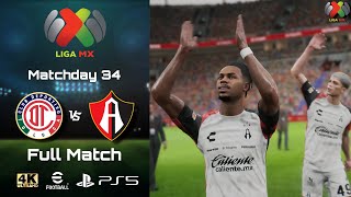 Toluca FC vs Atlas FC  Liga MX  MD34  EFOOTBALL2025  PS5 4K60 [upl. by Hukill85]