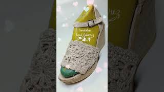 sandalias tejidas en crochet modelo Xinena [upl. by Japeth236]