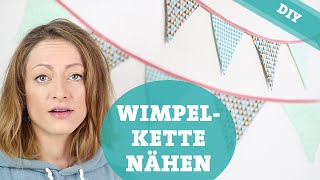 DIY Wimpelkette selber nähen  Girlande machen Nähanleitung [upl. by Etaner328]