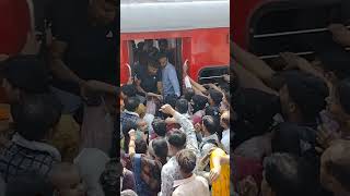 Mathura Vrindavan extreme railway rush live [upl. by Enajyram]