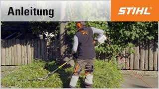 SchnittTechnik ElektroHeckenschneider Bodendecker schneiden mit dem STIHL HLE 71 [upl. by Adnahsed]