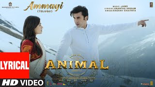 ANIMAL Ammayi Lyrical Video  Ranbir KapoorRashmika M  Raghav Pritam Anantha  Sandeep Reddy V [upl. by Bottali377]