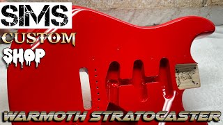 Warmoth Stratocaster guitar body  Torch Red by Sims Custom Shop [upl. by Nagad953]