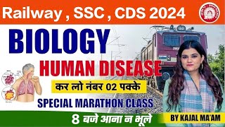 Class  03  Human Virus disease  Biology ALP TECHNICIAN JE RPF SI  KAJAL MAM  science [upl. by Nyer]