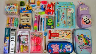 Big stationery items  unicorn pencil case apsara pencils 3d erasers magic pen Multicolor Pens [upl. by Evaleen]