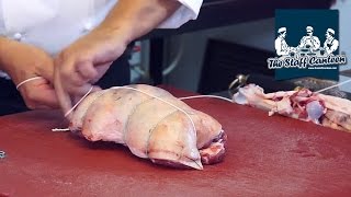 How to prepare a Scotch leg of lamb for carvery roast joints [upl. by Eener]