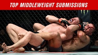 Top 10 Middleweight Submissions in UFC History [upl. by Enomaj]