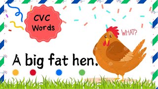 Learn to read cvc words  English reading practice for kindergarten [upl. by Anomahs]