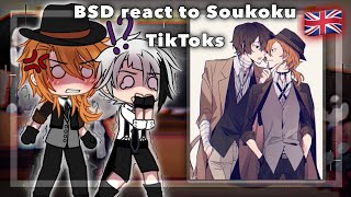 BSD react to Soukoku  TikToks  Gacha Club [upl. by Irollam]