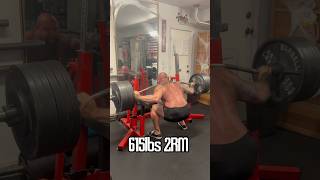 615lbs Raw Beltless Squat ATTEMPT powerlifting strongman squat [upl. by Ahseyi]