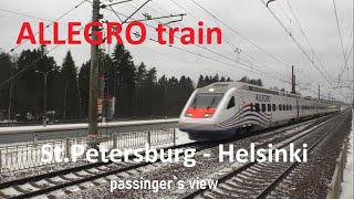 Allegro train StPetersburg  Helsinki Passengers view  Поезд Аллегро в Хельсинки  вид из окна [upl. by Eugnimod]