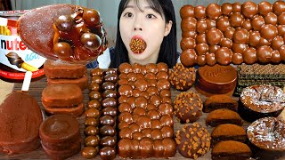 ASMR MUKBANG 초콜릿 디저트 초코 아이스크림 케이크 먹방 amp 레시피 CHOCOLATE DESSERT ICE CREAM EATING [upl. by Cerelia]