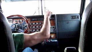 Kenworth W900L Shifting and Jakebraking [upl. by Aicilef718]