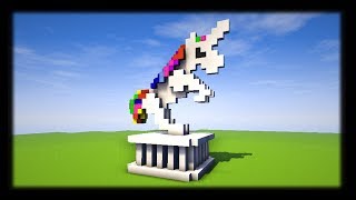 COMMENT CONSTRUIRE UNE LICORNE GÉANTE  Tuto Build Minecraft [upl. by Wurster]