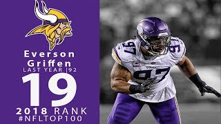 19 Everson Griffen DE Vikings  Top 100 Players of 2018  NFL [upl. by Teddman532]