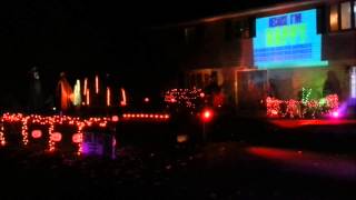 Grumpkas Light amp Sound Show Halloween 2014 quotHAPPYquot song [upl. by Hedvige]