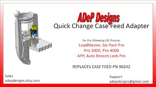 Lee Loadmaster case feeder quick change upgrade modification [upl. by Favata]