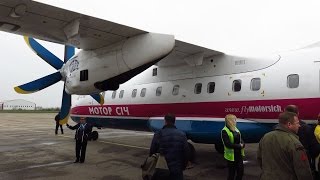 Motor Sich An140  Flight from Zaporizhia Intl Airport OZH to Moscow Vnukovo VKO [upl. by Ron]