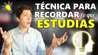 Técnica para RETENER fácilmente todo lo que ESTUDIAS y a largo plazo [upl. by Leumas392]