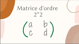 Opération sur matrice ordre 2 [upl. by Hodgkinson465]