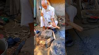 Make A Hammer 🔨 Handle shorts short hammer woodworking wood viral trending blacksmith diy [upl. by Lejeune]