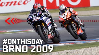 Spies vs Biaggi vs Fabrizio in a CLOSE FINISH in Race 2 at Brno in 2009  OnThisDay [upl. by Kurtz]