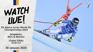 Alpine Junior World Ski Championships  Womens amp Mens Downhill  Chatel  France  January 30th [upl. by Ramu]