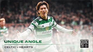 Unique Angle  Celtic 30 Hearts  Watch Kyogos brilliant double amp ORileys top corner pen [upl. by Ellenij]