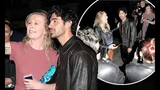 Joe Jonas is mobbed by fans as he enjoys a night out with brother Kevin at Chiltern Firehouse [upl. by Elleunamme]