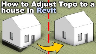 How to Adjust Topography  Site to the Building in Revit Tutorial [upl. by Malinowski152]