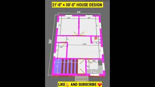 21 x 30 home design 21 x 30 ghar ka naksha 21 x 30 house plan buildmyhome shorts trending dj [upl. by Hanima]