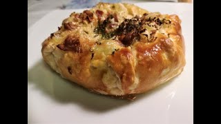 Puff Pastry Melted Camembert cheese Filled with Bacon Potatoes and Cheese Perfect Evening Snack [upl. by Aziram707]