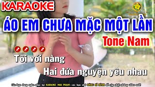 Áo Em Chưa Mặc Một Lần Karaoke Nhạc Sống Tone Nam  Karaoke Mai Phạm [upl. by Baecher732]