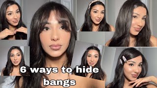 HOW TO HIDE BANGS with short hair [upl. by Ydoc797]