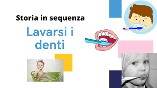 Lavarsi i denti Storia in sequenzaVideo Modeling Per tutti i bambini con e senza autismo [upl. by Anirhtak]