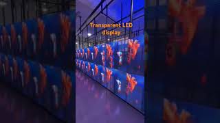 Transparent LED display is suitable for installation as billboards in shopping malls ledwall [upl. by Meletius]