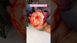 DIY tissue paper flower🌸 flower with tissue paper diy hacks craft hacks malayalam diy shorts [upl. by Orozco256]