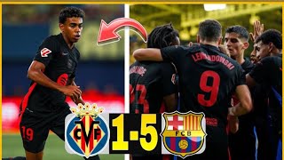 FC BARCELONE 51 VILLAREAL TER STEGEN BLESSÉ DOUBLÉ DE RAPHINHA ET LEWANDOWSKI LAMINE DECISIF [upl. by Hurd838]