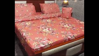 Alhamdulillah 7pc Comforter Set Fabric Cotton Salonic 1 Bed Sheet king size [upl. by Kelbee813]