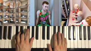 How To Play  Galvanized Square Steel Background Music Piano Tutorial Lesson [upl. by Ulphiah]