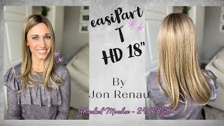 Topper Review The NEW easiPart T HD 18quot by Jon Renau in Shaded Mocha 24B18S8 for WigsByPattisPearls [upl. by Davide601]