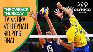 Italy vs Brazil – Mens Volleyball Gold Medal Match at Rio 2016  Throwback Thursday [upl. by Winslow250]