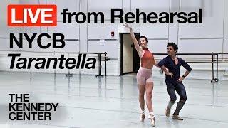 New York City Ballet  LIVE Rehearsal at The Kennedy Center quotTarantellaquot [upl. by Tiebold]