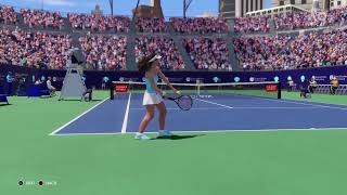 M Andreeva vs J Paolini Cincinnati 24 Round 3  AO Tennis 2 Gameplay aotennis2 [upl. by Alvis]