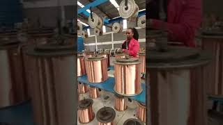 copper and alluminium wire drawing and annealing process machine made by D C ENGG WORKS 99903 83630 [upl. by Eibloc]