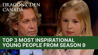 Top 3 Most Inspirational Young People From Season 9  Dragons Den Canada [upl. by Airdnalahs]