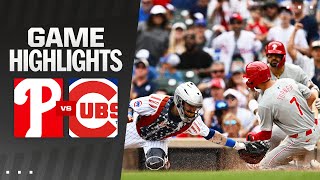 Phillies vs Cubs Game Highlights 7424  MLB Highlights [upl. by Race]